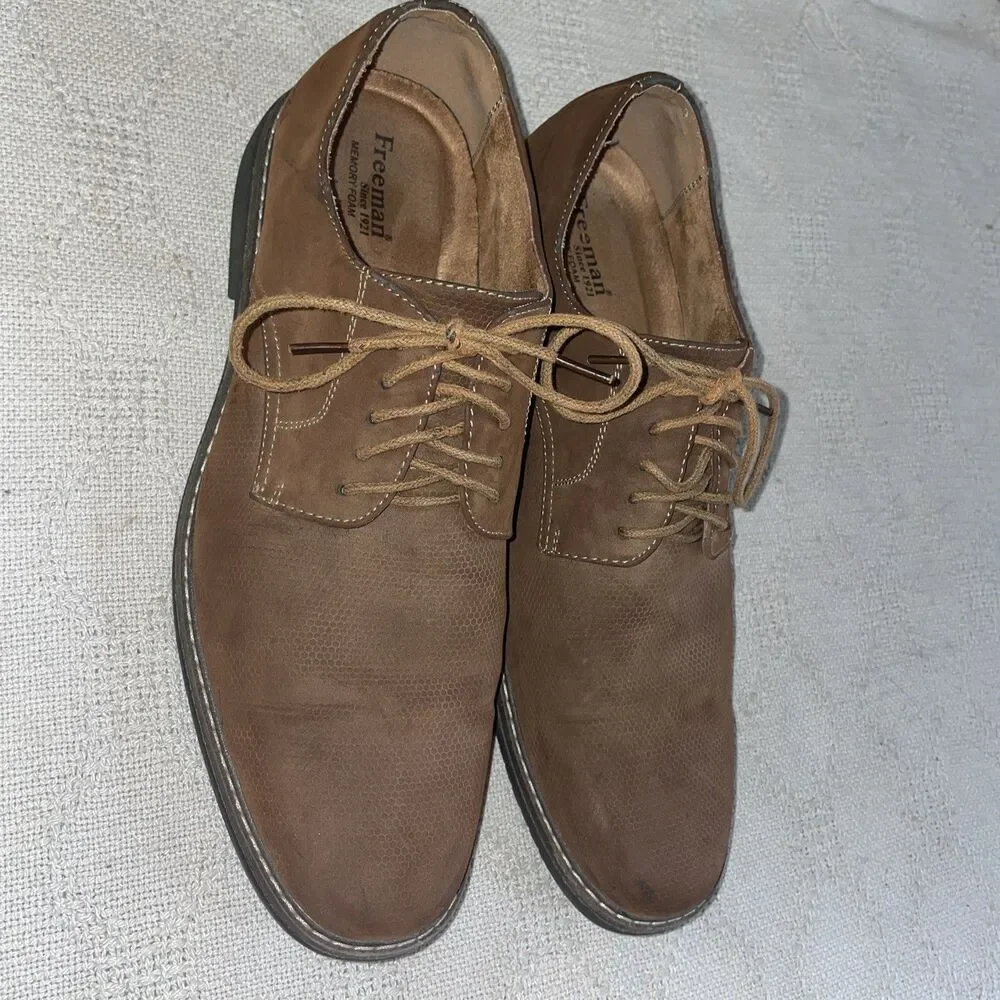Freeman Men’s Casual Shoes Size 11 M Brown Leather Going Out Party